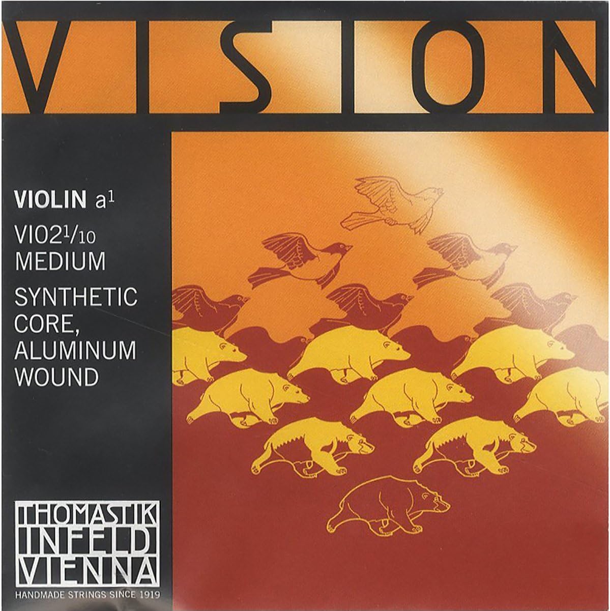 Vision VI04 Violin Strings, G-Wire, Silver Roll, 1/10