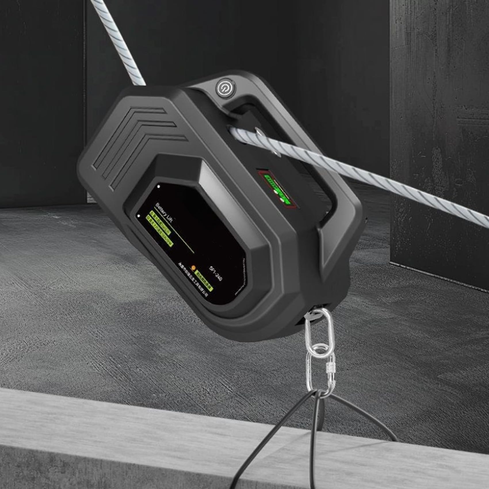 800w,Polipasto eléctrico de 300 kg, 20 m, Motor silencioso sin escobillas, Ligero, con Control Remoto de 150 m, elevación rápida y Estable de 14 m/min