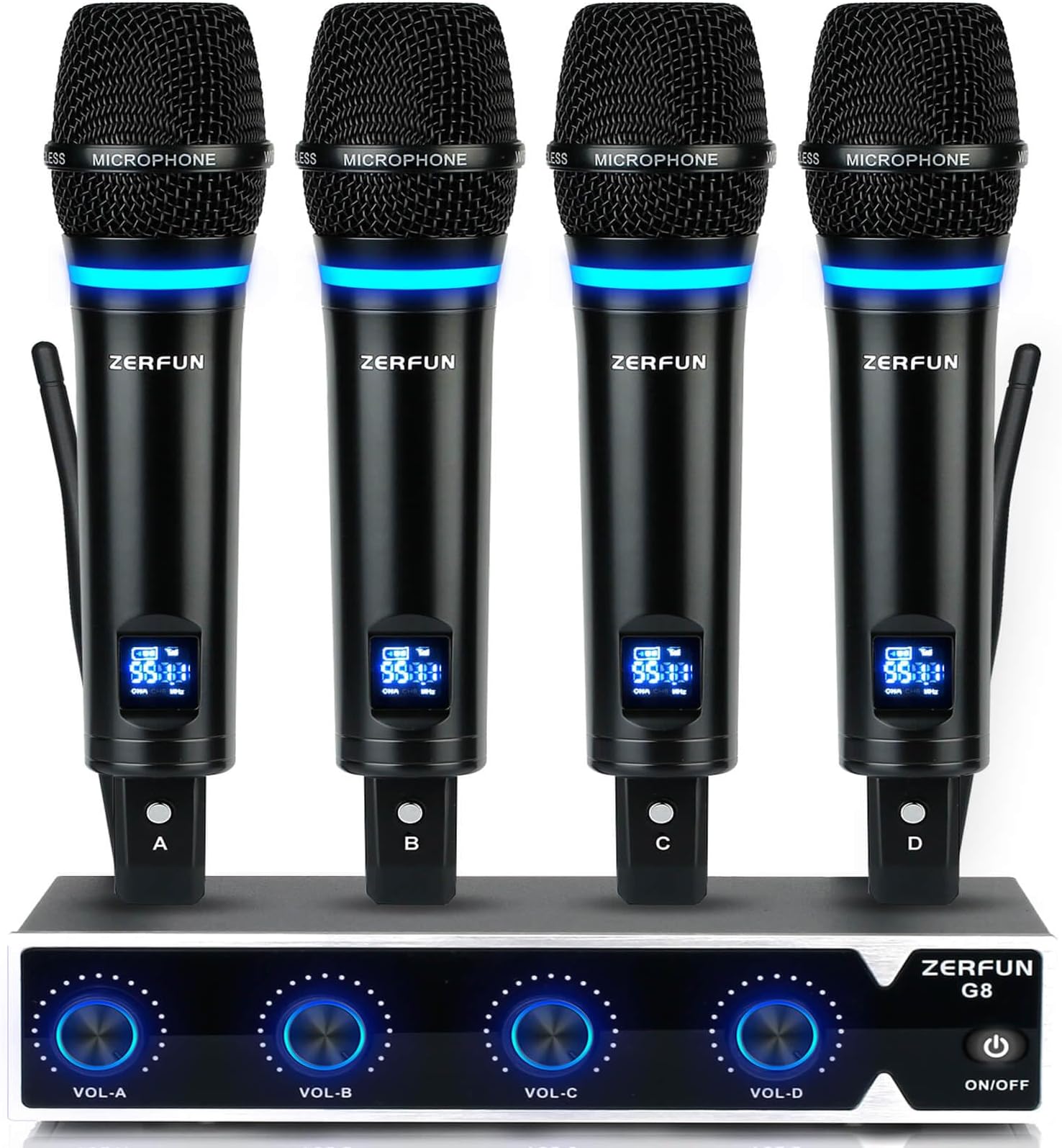 ZERFUN G8 Rechargeable Wireless Microphone System
