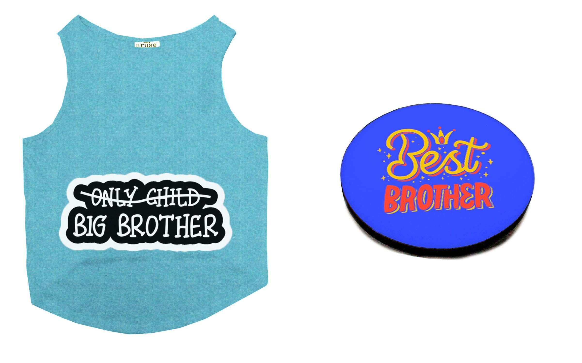 See full amazon price history chart for Ruse Dog T-shirt with Rakhi Combo Big Brother & Best Brother Printed Dog Round Neck Sleeveless Vest Tank T-Shirt & Rakhi+Fridge Magnet Happy Raksha Bandhan Special Crafted with Anti Chafing Elastic Band Gift for Bro/Boys Dogs (Steel Blue/M) Ruse Dog T-shirt with Rakhi Combo Big Brother & Best Brother Printed Dog Round Neck Sleeveless Vest Tank T-Shirt & Rakhi+Fridge Magnet Happy Raksha Bandhan Special Crafted with Anti Chafing Elastic Band Gift for Bro/Boys Dogs (Steel Blue/M) (B0CFHQ3SY5) Amazon Price History, Amazon Price Tracker