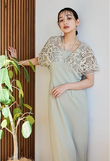 Amazon.co.jp: [niana] フェザーフラワーレイヤードドレス パーティー