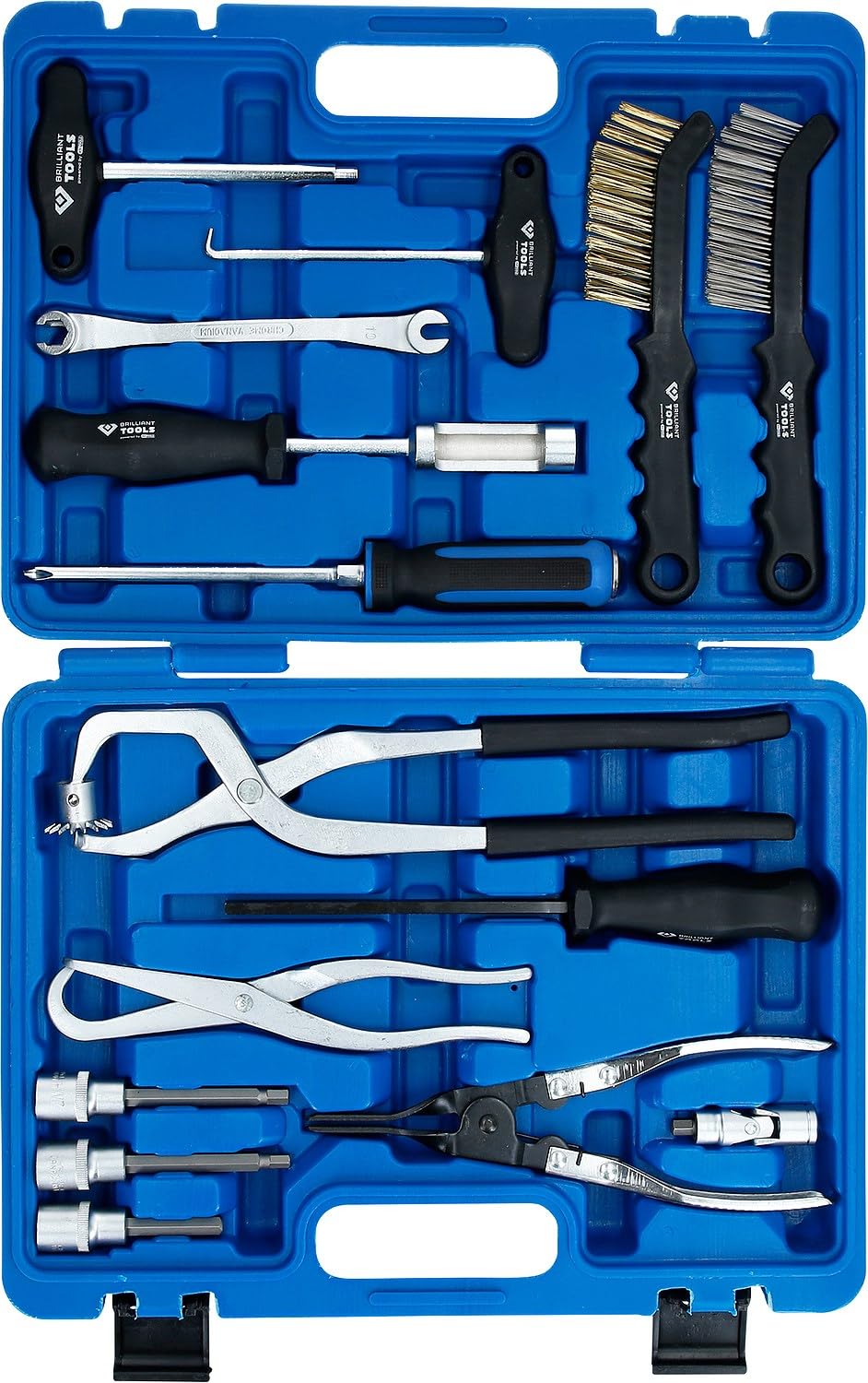 BRILLIANT TOOLS BT701250 Coffret d’outils [Powered by KS TOOLS] | Coffret d’outils pour tambours et disques de frein, 15 pcs