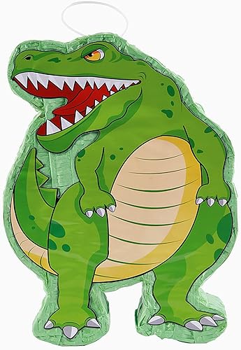 Piñata de dinosaurio para fiesta de cumpleaños de niños, suministros de fiesta de cumpleaños para niños, fiesta temática de dinosaurios, 12 x 16 x 3