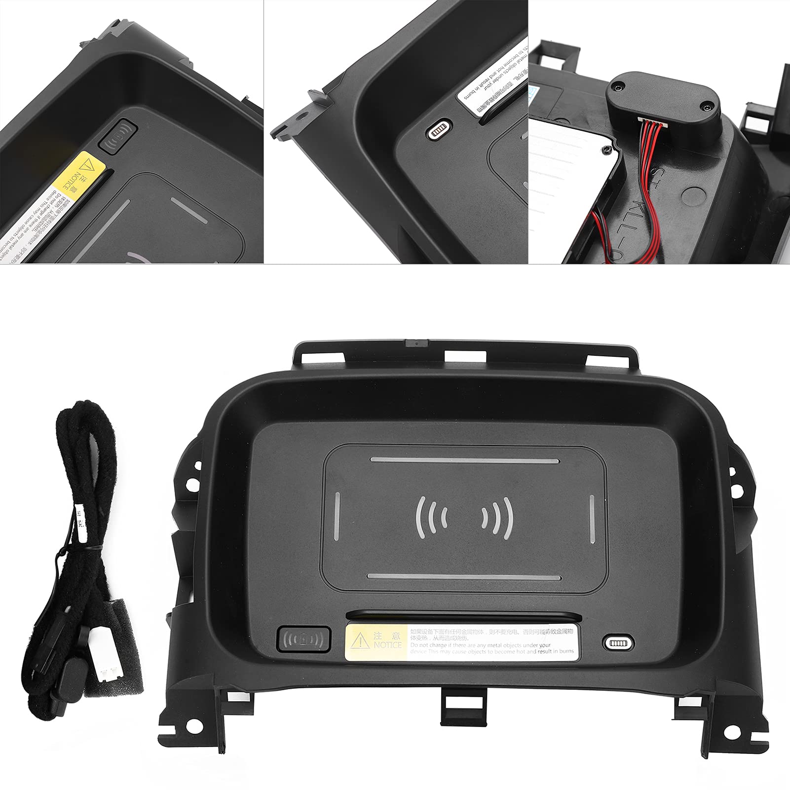 Caricabatterie Wireless per Auto, 2 in 1 Caricabatterie per Auto Wireless 15 W Supporto di Ricarica per Telefono di Ricambio per il 2019-2021