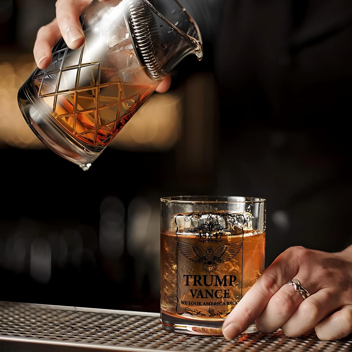 Whiskey Glass,Father's Day Gifts for Dad from Daughter,Son,Gifts for Dads Birthday,11oz Whiskey Rock Bourbon Glass,Birthday Present for Men,Women,for Wine,Vodka,Spirits - Image 5