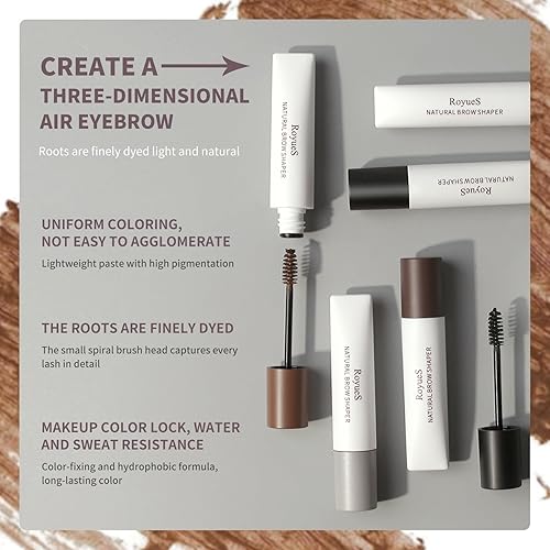 Miniatura 5 de AKARY Gel transparente para cejas impermeable con cepillo, pegamento para cejas instantáneo, cosméticos para levantar cejas, a prueba de sudor,