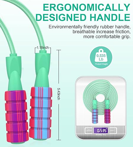 Miniatura 2 de Cuerda de saltar para mujeres y hombres, jumprope de fitness para mujeres, entrenamiento, cuerda de saltar ajustable para adultos