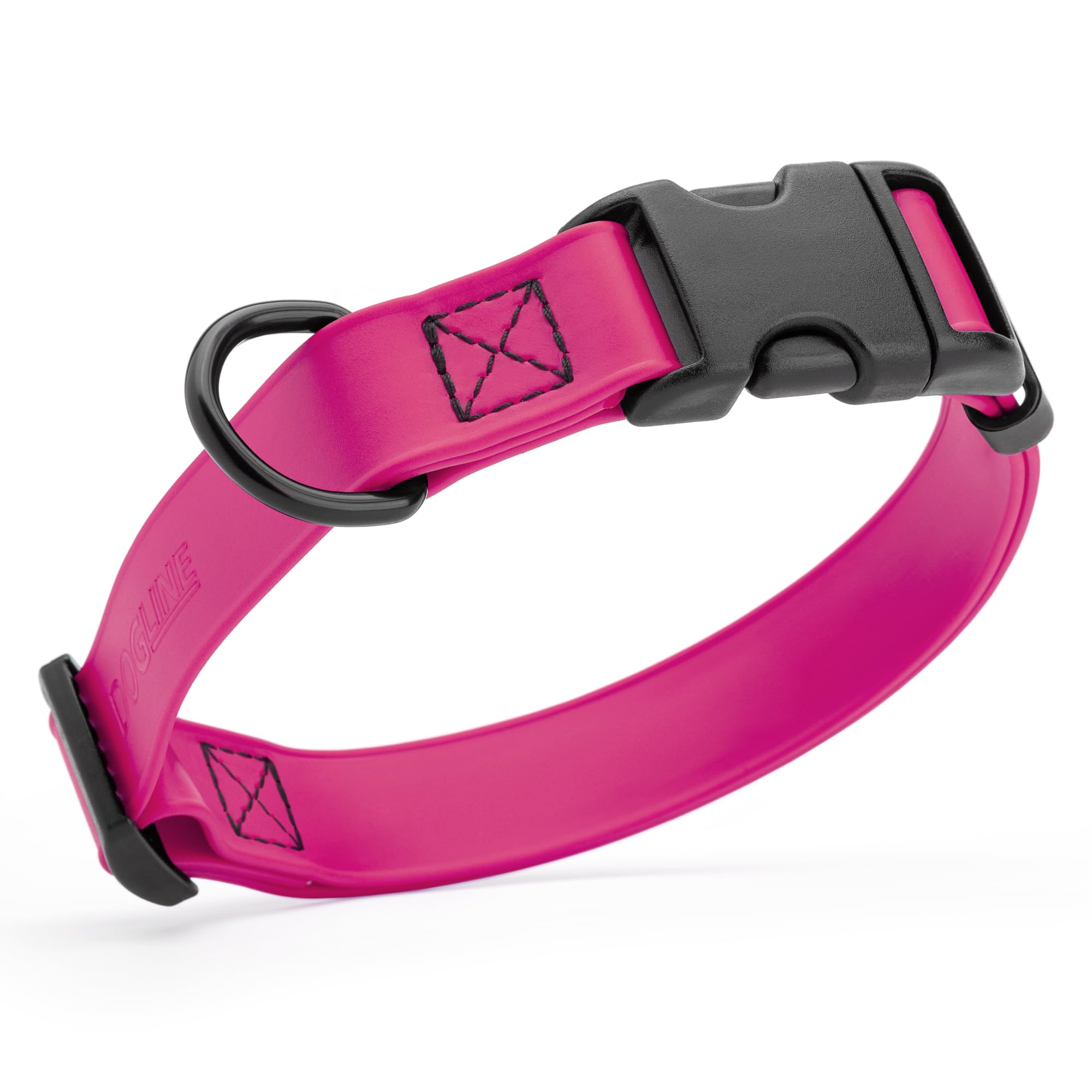 Dogline Biothane Waterproof Dog Collar with Quick Release Buckle Strong Coated Nylon Webbing with Odor- Proof for Easy Care Easy to Clean Fits Small