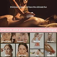 Vista 5 de Juego de cuidado de la piel, 1 paquete de masajeador 3 en 1 Jade Gua Sha, rosa, herramienta Guasha para cara y cuerpo, productos de belleza