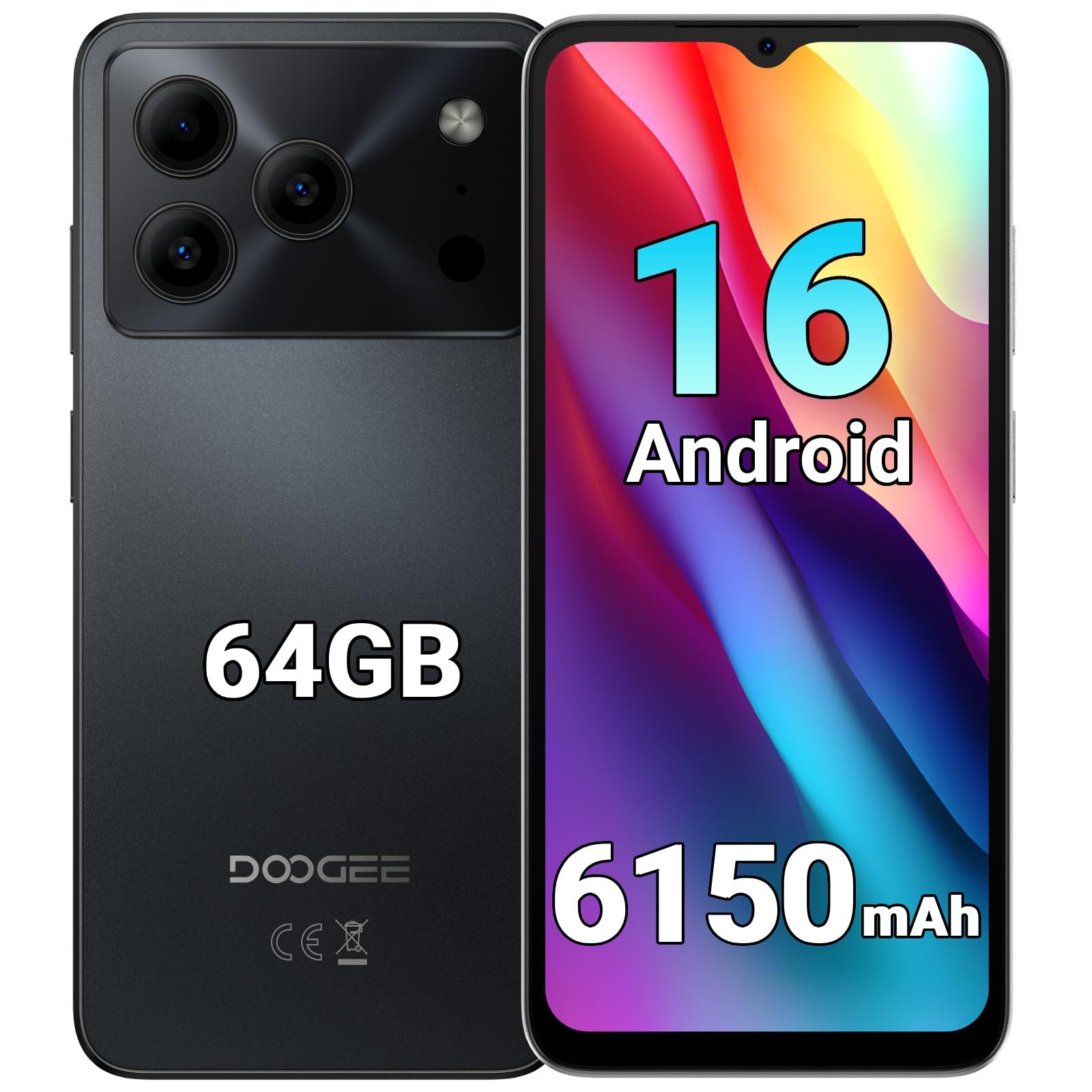 SIMフリースマートフォン 6.75インチ 5Gスマホ Android 16 Amazon | 【Android 16 スマホ 新登場】DOOGEE Note56 SIMフリー