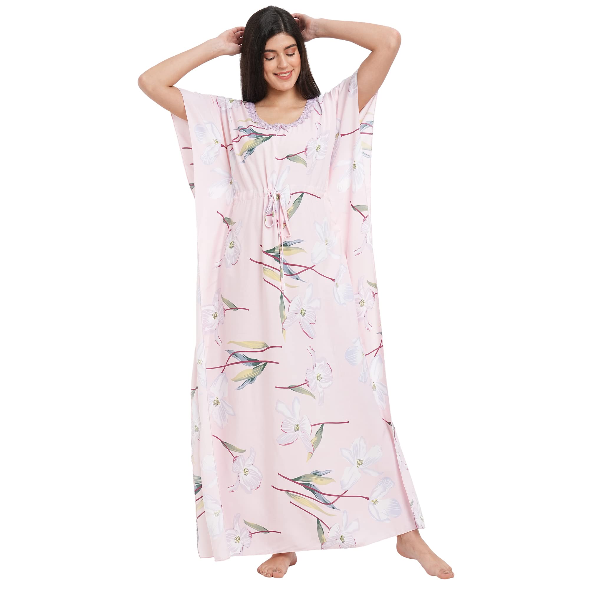sweet dreams Women's Rayon Midi Modern Nightgown-picture-34