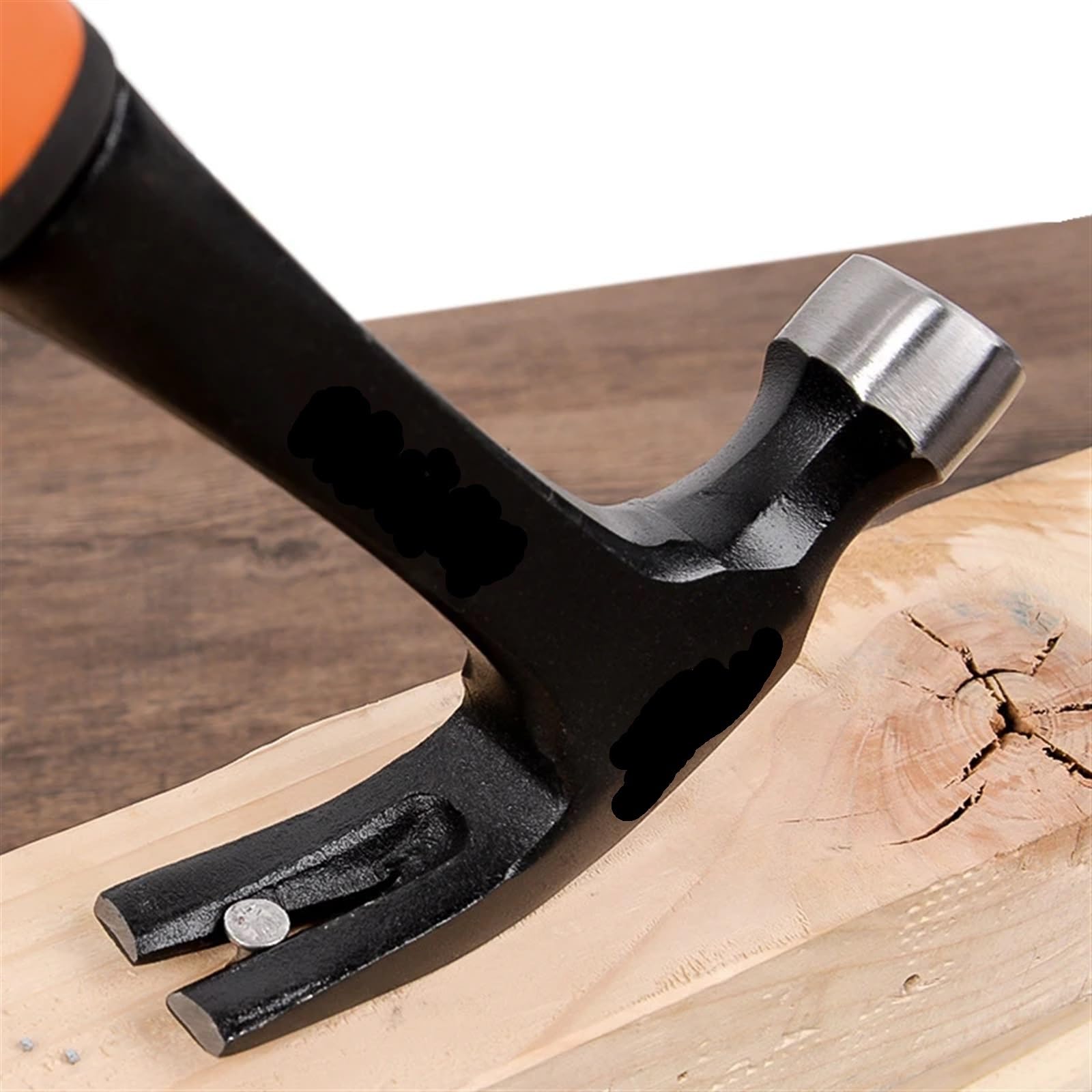 Martelli ad Artiglio Martello Multifunzione Antiurto in Acciaio, utensile Manuale, Martello a Artiglio Magnetico for la Lavorazione del Legno, Martello for Chiodi for la casa(Black 0.5kg)