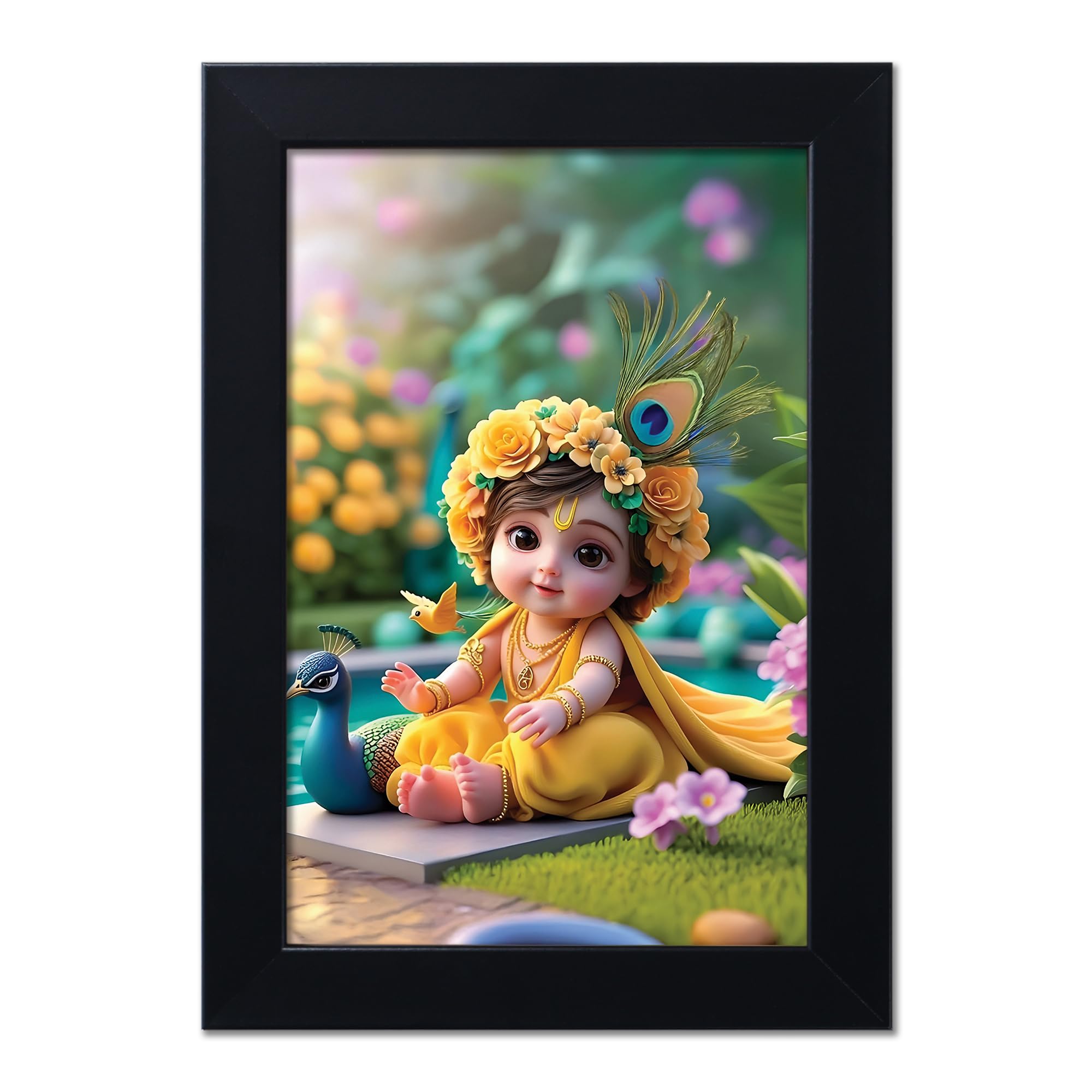 Baby Krishna Photo Frame - Kanha Ji Gift -18