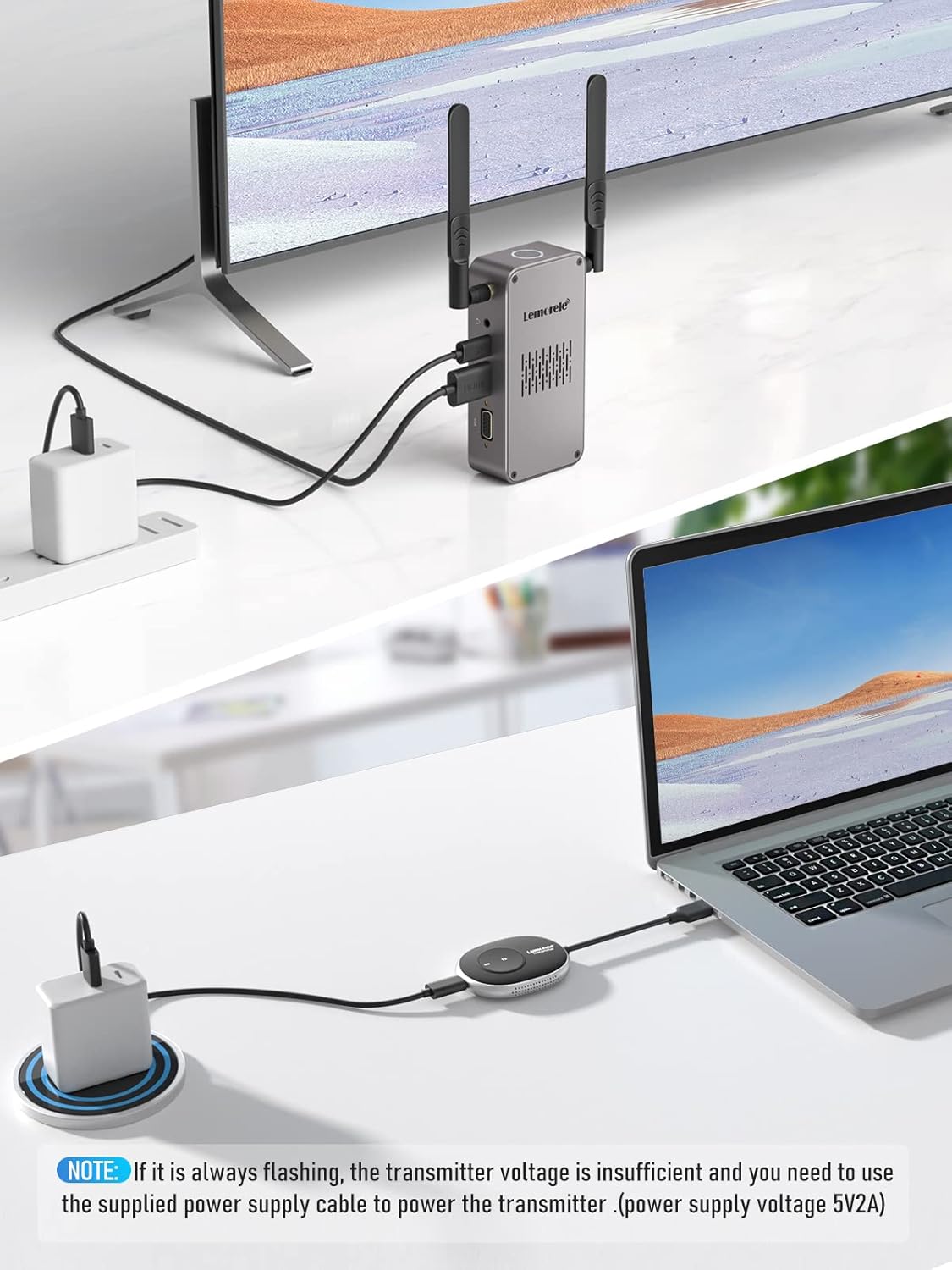 LEMORELE Wireless HDMI Setup Example