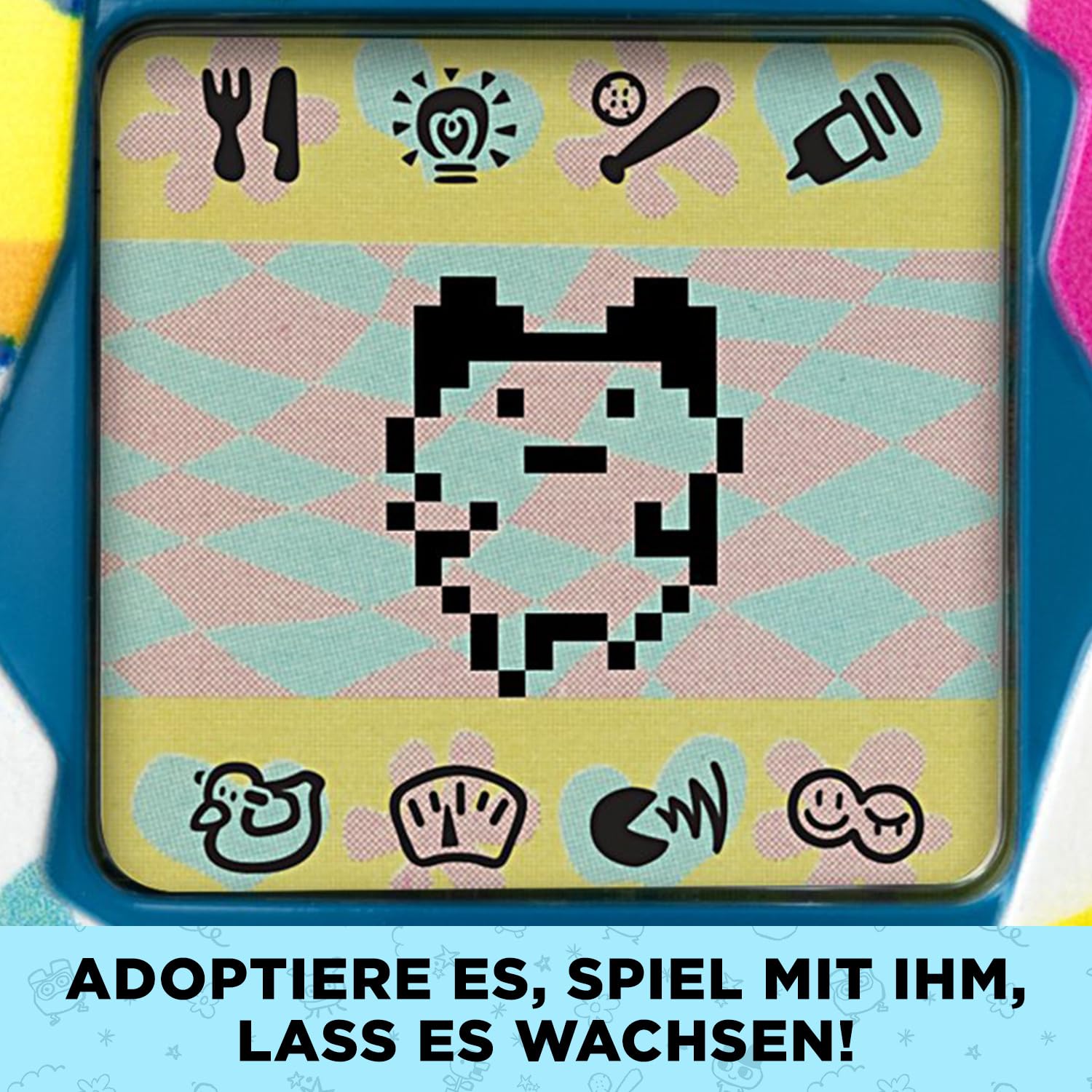 Tamagotchi Original – Bandai – Memphis Style – Elektronisches Virtuelles Haustier mit LCD‑Bildschirm auf Deutsch – Interaktives Spielzeug mit Minispielen – Spielzeug für Kinder ab 8 Jahren – 42957