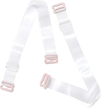 Invisible Clear Bra Strap Non-Slip Adjustable Bra Strap Soft Transparent Shoulder Strap, 3 Pairs