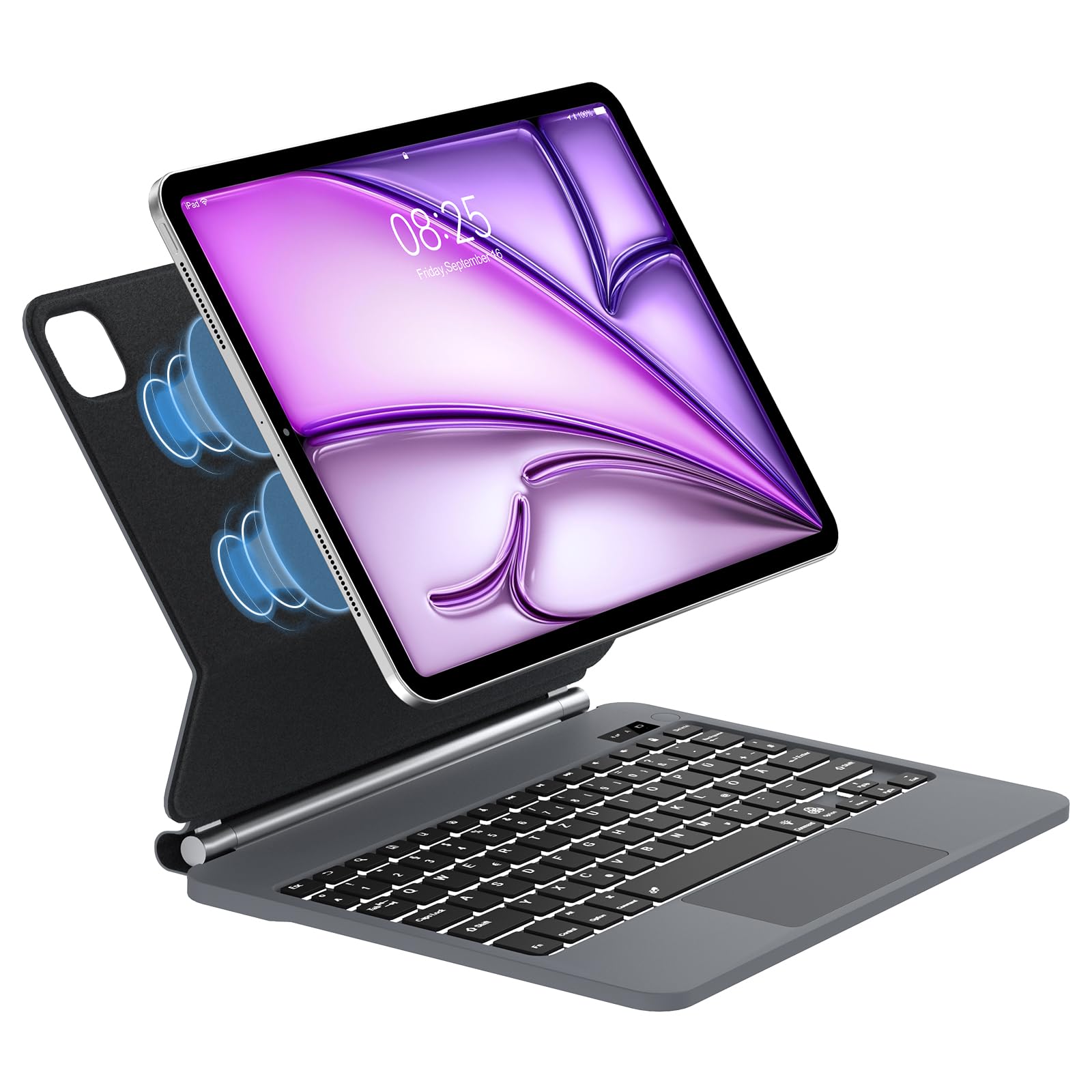 Magic Keyboard per iPad Air 13 (M3/M2) 2025, Custodia Tastiera per iPad Pro 12.9 2022-2018, iPad Air 13 Tastiera con Trackpad Multi-Touch Tastiera Retroilluminata Bluetooth, Italiano QWERTY, Grigio Magic Keyboard per iPad Air 13 (M3/M2) 2025, Custodia Tastiera per iPad Pro 12.9 2022-2018, iPad Air 13 Tastiera con Trackpad Multi-Touch Tastiera Retroilluminata Bluetooth, Italiano QWERTY, Grigio