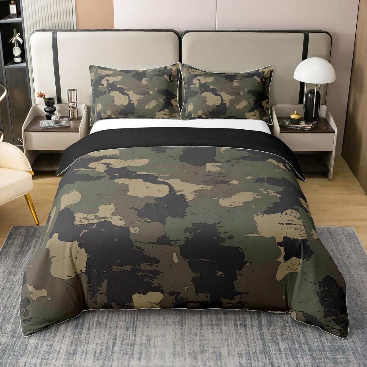 Amazon.com: Camo Duvet Cover 100% Cotton Boys Camouflage Bedding
