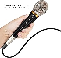 Vista 3 de Marengo Micrófono Dinámico de Mano para Canto de Karaoke, Micrófono XLR Alámbrico con Interruptor de Encendido y Apagado y Cable XLR Desmontable