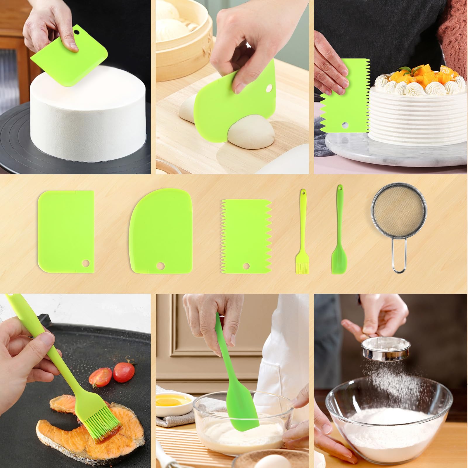 Tappetino da forno in silicone, 70×50 cm, riutilizzabile, antiaderente, senza BPA, con misurini e spatola per pasta frolla/biscotti. | Leroy Merlin