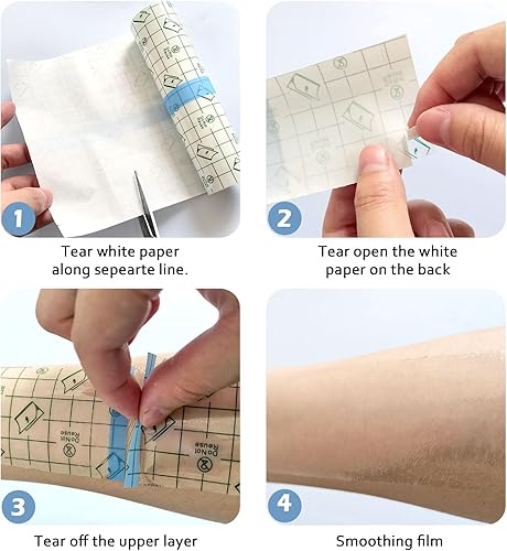 Miniatura 5 de Vendaje adhesivo elástico transparente impermeable para segunda piel curación vendajes protectores para tatuaje poscuidado heridas 6.6 ft x 5.9 in