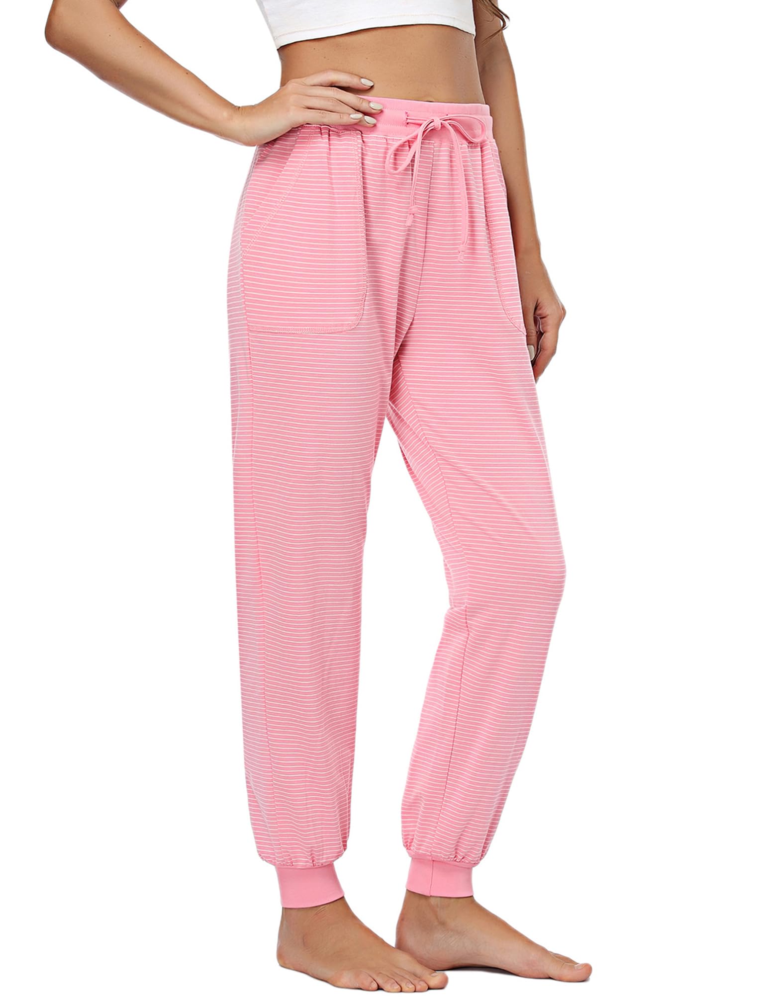 Pantalones Pijama Mujer Largos Algodón Pantalones Pijama Mujer para Dormir Pantalones Casual