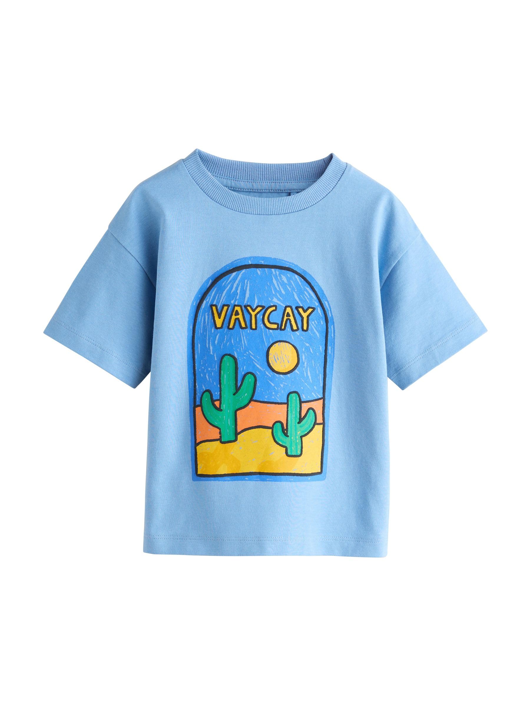 NEXT Niños Pack de 4 Camisetas de Manga Corta con Estampado gráfico