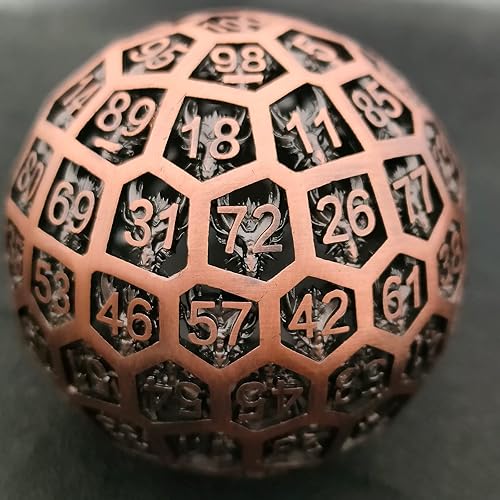 Miniatura 7 de Dados gigantes de metal hueco D100 de lados DND D&D d100-Sided Dice Faucet RPG Polyhedra MTG Pathfinder Game Digital Teaching Dice Accesorios Enviar