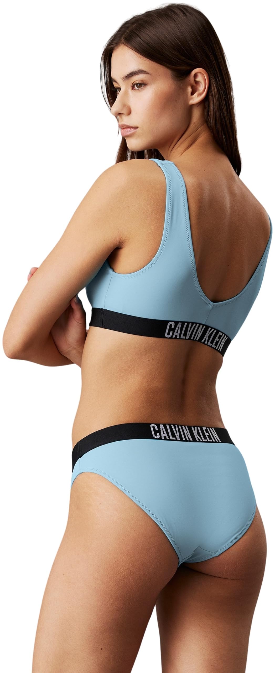 Calvin Klein Donna Slip Bikini con Fascia con Logo
