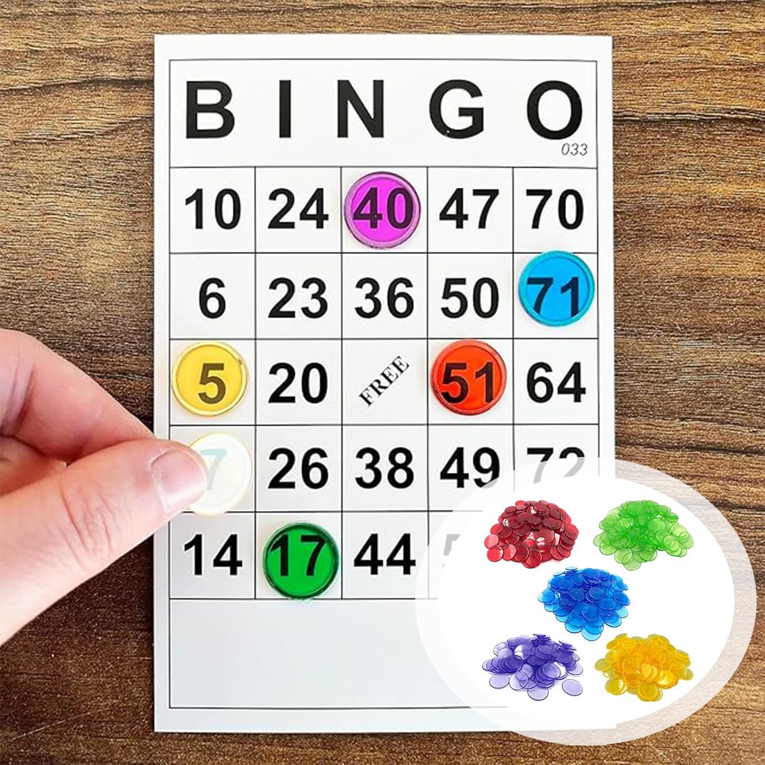 Fichas De Bingo De Colores 100 Piezas – Plástico Transparente De 19 Mm Para Juegos De Mesa, Contadores Y Ferias