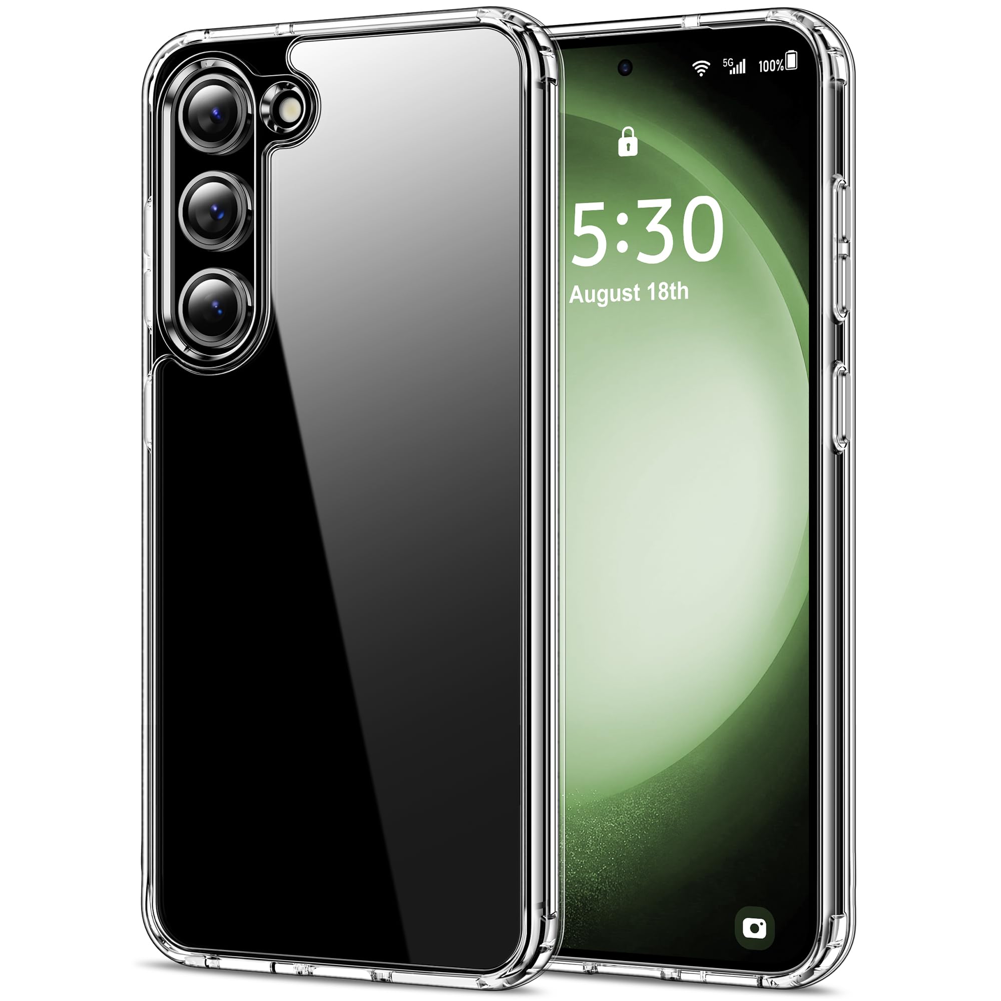 HOOMIL Crystal Clear Hülle für Samsung Galaxy S23+ Plus, Nie Vergilbung Durchsichtig Handyhülle Stoßfest Schutzhülle - Transparent