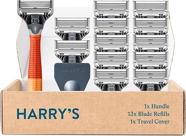 Harry's Razors for Men - Men's Razor + 13 Razor Blade Refills, 5 Blade ...