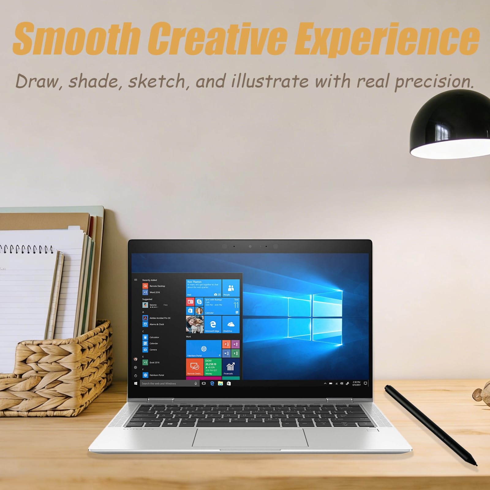 Bolígrafo recargable activo G3 compatible con HP Recargable Active Pen G3, Stylus para HP EliteBook x360 1030 G3/G4 EliteBook x360 1040 G5/G6, ZBook Studio x360 G5 (negro)
