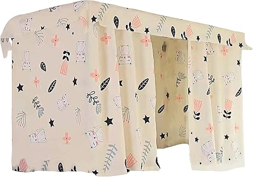 Vista 11 de Lobagve Cortinas de litera para dormitorio de estudiantes, cortinas de cama transpirables, a prueba de polvo, tela opaca para cama, toldo de cama