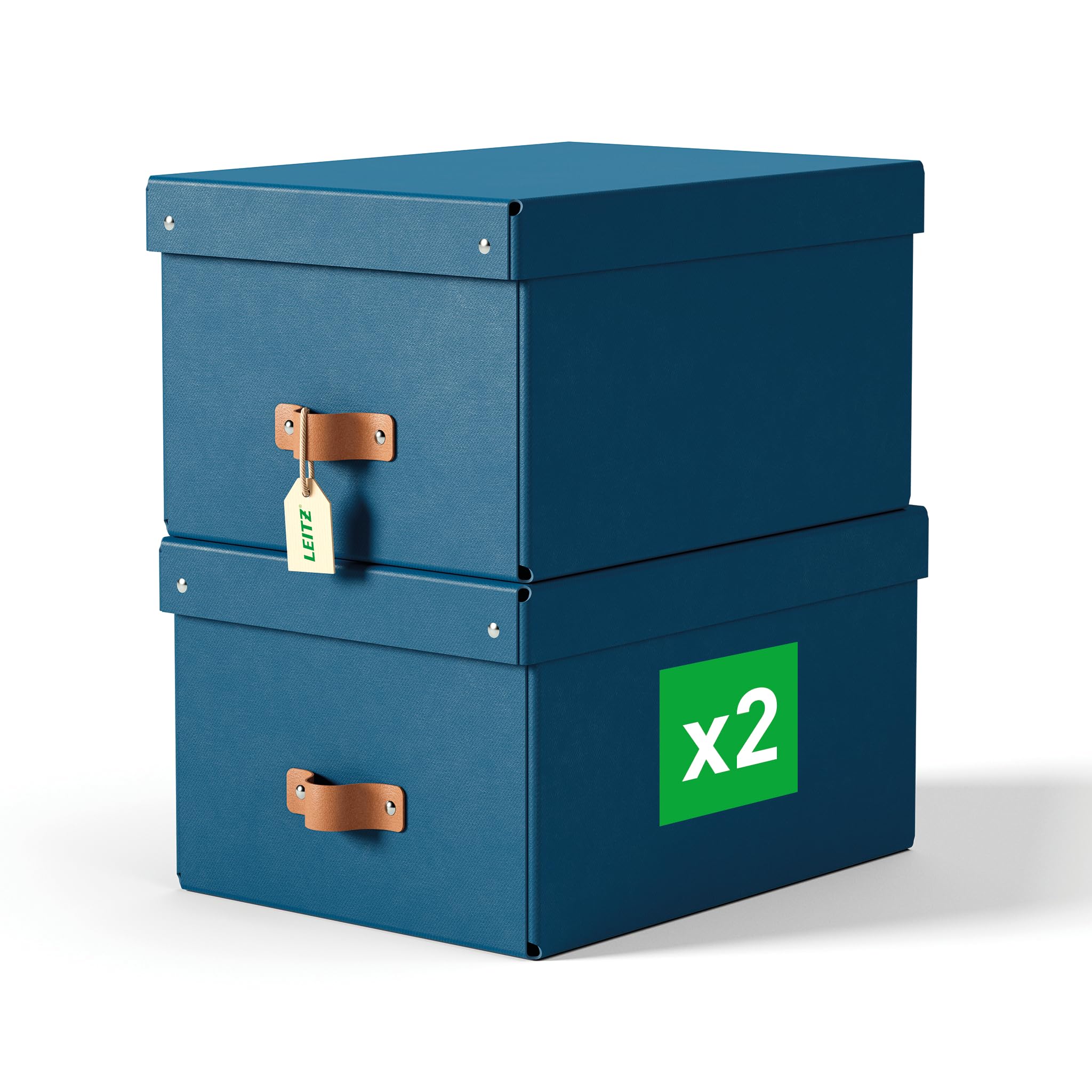 Leitz Puro opbergdoos, medium, ft A4, 17 liter, zwart, pak van 2 stuks