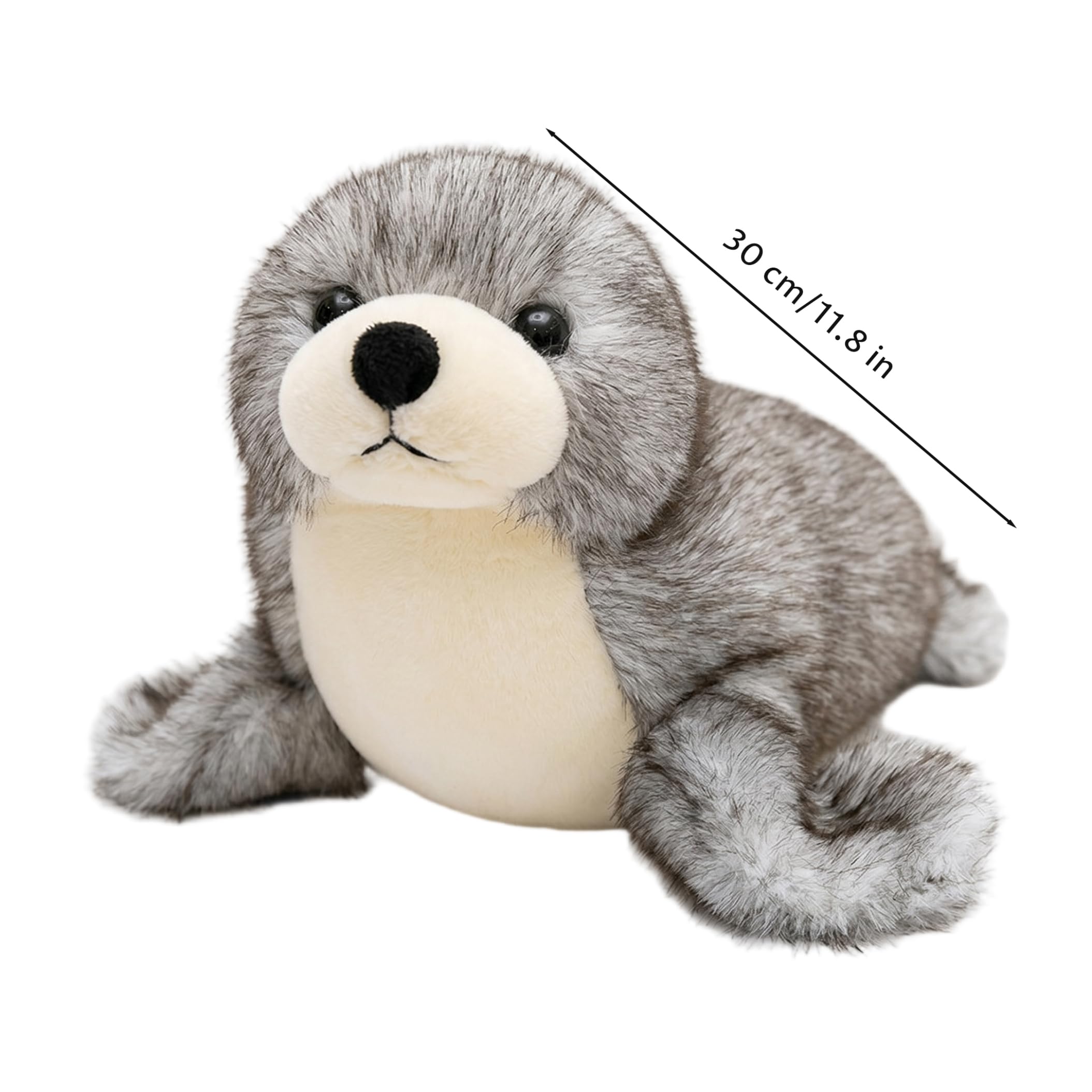 Rrichmaan Foca De Peluche De Juguete, Chubby Seal Pillow, Linda Almohada De Felpa De Focas, Juguetes Peluche Lindos del Océano para Acuarios, Juguetes Peluche Animales Peluche, Almohada