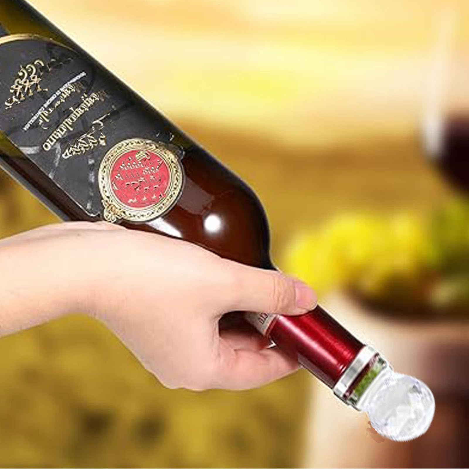 10 tapones para botellas de vino con tapón hermético de silicona irrompible para champán, licores, bebidas, boda, evento de degustación de vino, fiesta, bar (10)
