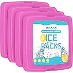 MIYCOO Ice Packs for Lunch Boxes & Lunch Bag - Quick Freeze Ice Pack Space Saving Freezer Packs - Reusable Slim Original Cool Pack - Cooler Accessories for Beach, Camping and Fishing