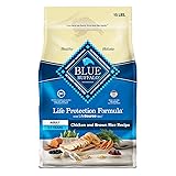 Blue Buffalo Life Protection Formula Adult Dry Dog Food, Helps Build and Maintain Strong Muscles, Made with Natural Ingredients, Chicken & Brown Rice Recipe, 15-lb. Bag Standard Chicken & Brown Rice 15 Pound (Pack of 1)
