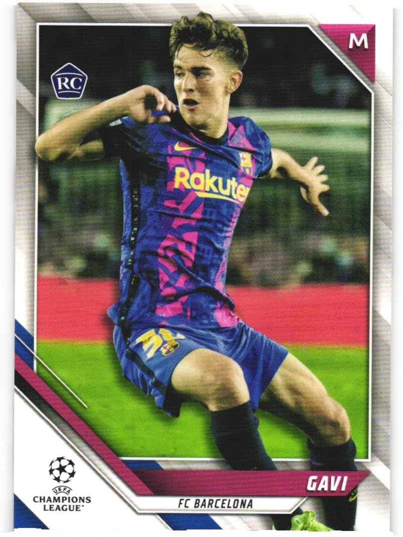 GAVI 2021-22 Topps UEFA Champions League Soccer #50 Rookie Card RC FC Barcelona Spain