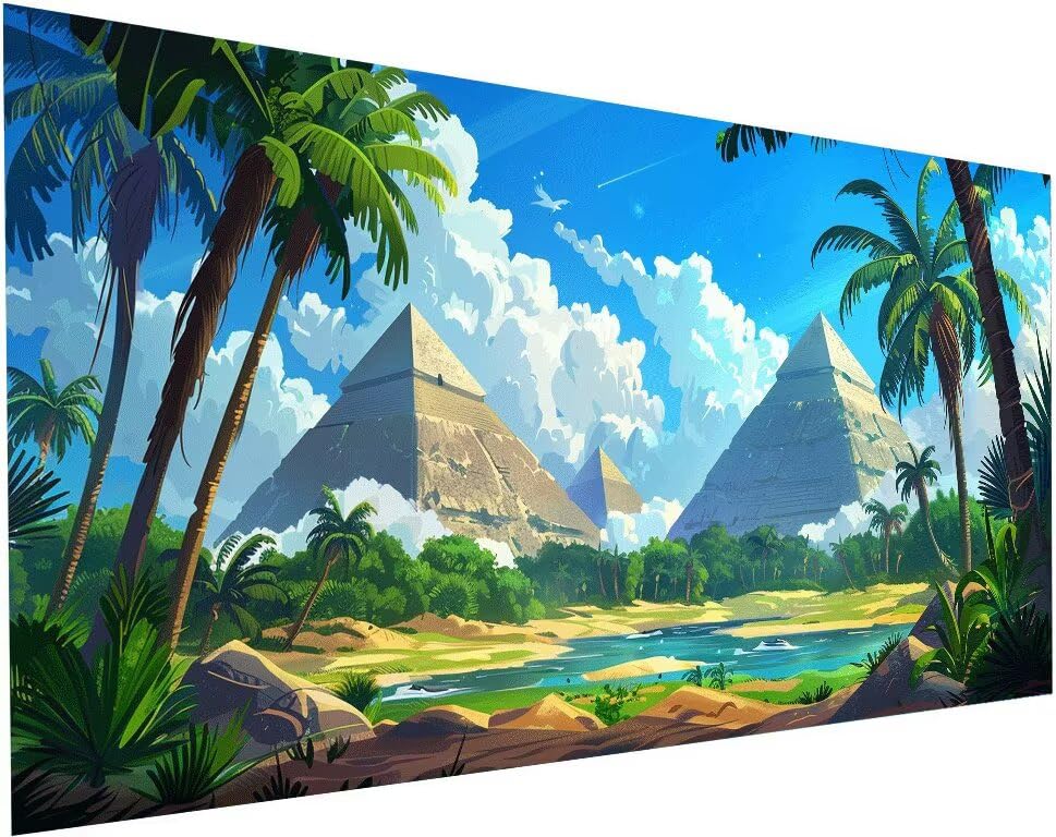 Broderie Diamant Kit Complet Pyramide 50x100, Diamond Painting Adulte Loisirs Créatifs