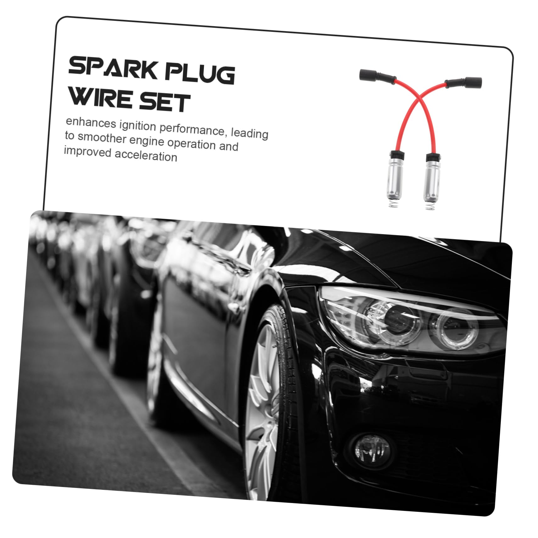PRETYZOOM Juego de Cables de Encendido para Bujías de Alto Rendimiento 8 Piezas Compatible con Motor de Ocho Cilindros Automotriz Alta Temperatura Uso Profesional y Bricolaje