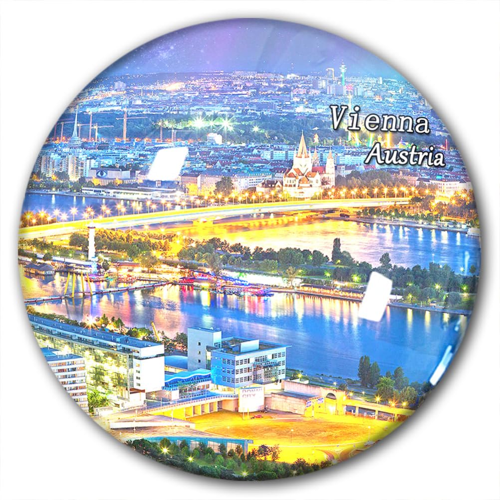 Austria Vienna Fridge Magnet Refrigerator Stickers Decorative Magnet Travel Souvenir Glass
