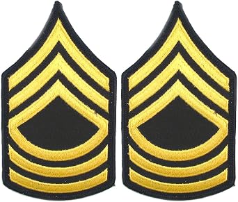 Army Service Uniform Sew On Rank Gold and Blue
