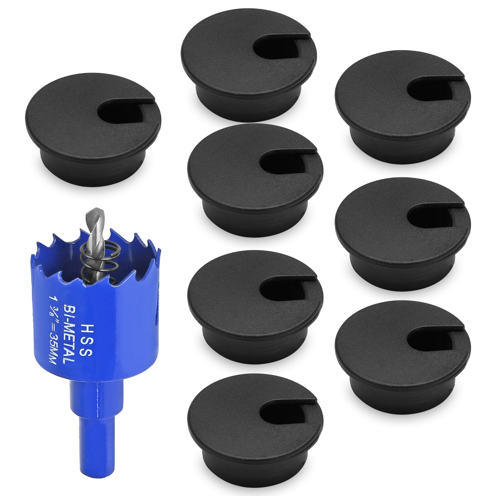 Suiwotin 10x White Button Hole Plugs – 3/8 Inch (10mm) – Snap-In Cover Caps