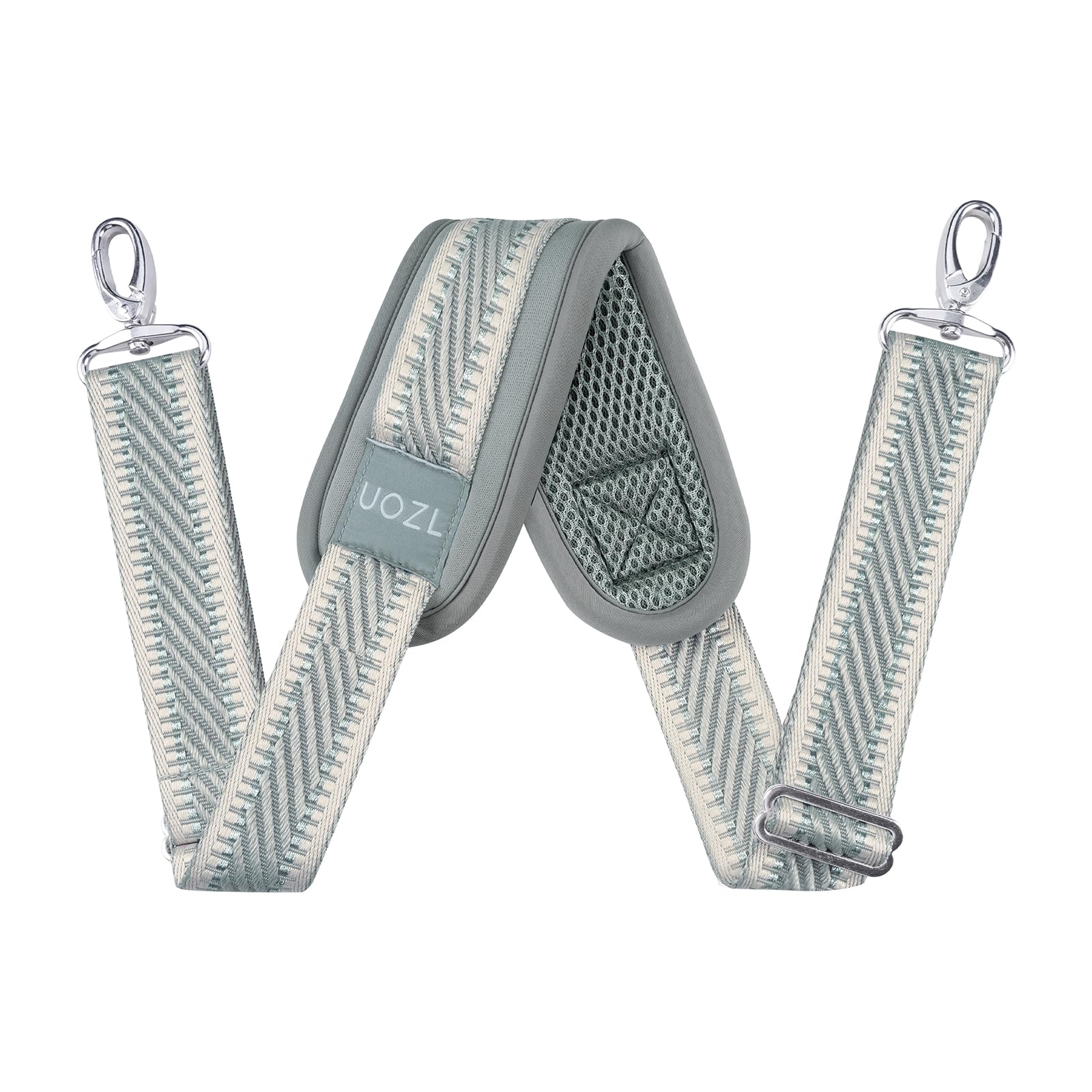 59 Inch Shoulder Strap for Bag with Thick Fixed Shoulder Pad,Grey