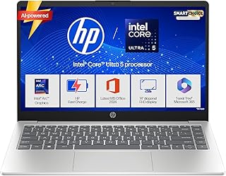 HP 14 Smartchoice, Intel Core Ultra 5 125H (24GB DDR5, 1TB SSD), Micro-Edge, Anti-Glare, FHD, 14''/35.6cm, Win11, M365* Office24, Silver, 1.4kg, ep1180TU, FHD Camera, Backlit Laptop