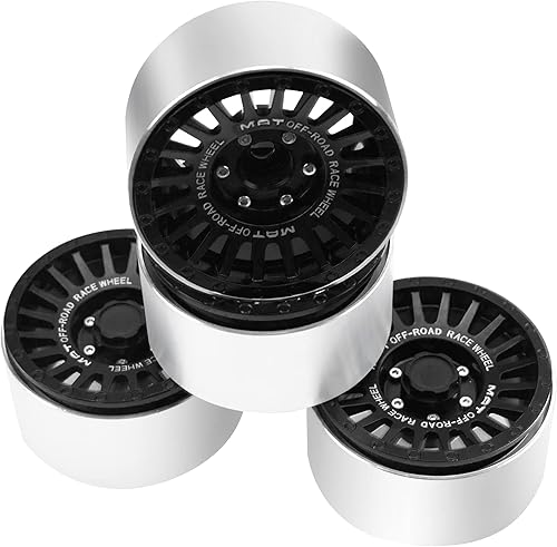 Miniatura 3 de Llantas de metal Beadlock de 2.2 pulgadas de ancho de 1.378 in de ancho compatibles con Traxxas TRX4 TRX6 Axial SCX10 90046 SCX10-III Wraith RR10