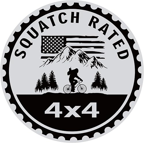 Bigfoot - Emblema de automóvil calificado, Squatch 4 x 4 de metal para automóvil, insignias de metal 3D, emblemas redondos, calcomanías compatibles