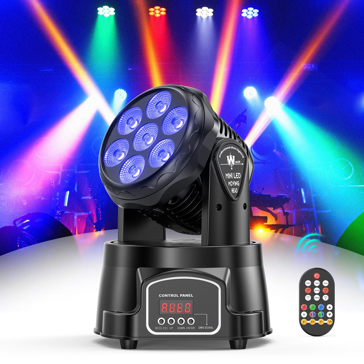 Lumières disco DJ à tête mobile compactes et silencieuses pour éviter les pannes